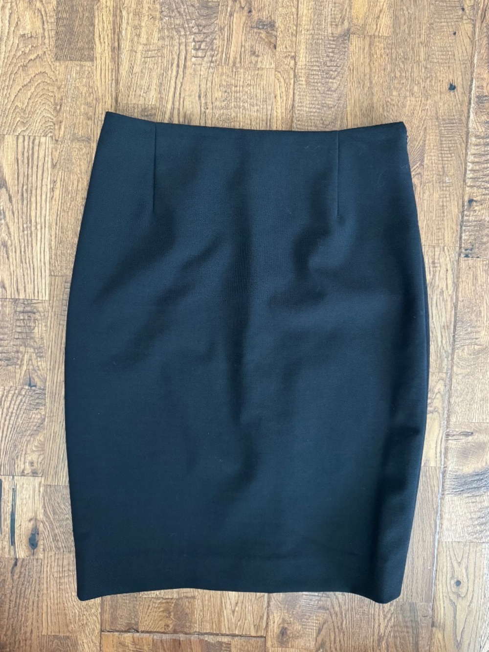 Prada Black Wool Blend Pencil Skirt Women's Size 38 2 Silk Lined Classic C